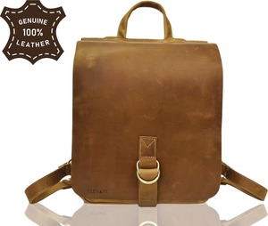 Retro Handmade Cowhide Leather Women's <b>Backpack</b> Genuine Leather Vintage Summer Spring Polyester Lining Outdoor Travel - Product Image 3