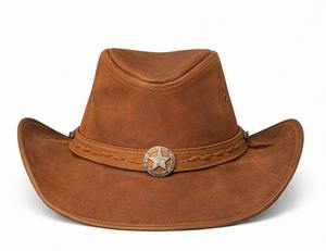 Sombrero de Vaquero de Cuero Marrón Hecho a Mano al por Mayor, Estilo Rancho Occidental, Sombrero de Cuero para Aventura, Clásico para Vaqueros y Actividades al Aire Libre - Product Image 4