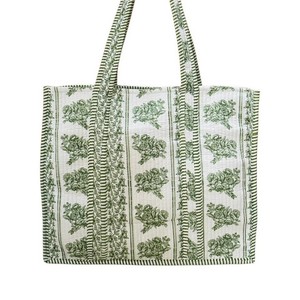 Floral Bohemian Embroidery Tote <b>Bags</b> Set 10-100 Pcs Quilted Pattern <b>Large</b> Capacity Zipper Fashion Shopping <b>Bag</b> All Seasons - Product Image 1