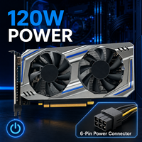 Nouvelle carte graphique Silver GTX 550 Ti 6 Go GDDR5 192 bits 1080p DirectX 11 pour jeux PC, double ventilateur pour DVI VGA GPU de bureau
