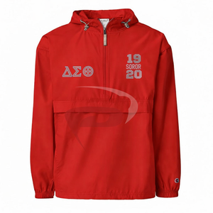 Chaqueta de la Hermandad Delta Sigma Theta con Letras Griegas 1920 SOROR, Sudadera Roja Cortavientos Zeta Solo Bordada, Ropa Urbana DST - Product Image 1