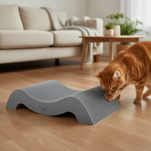 Rascador de Cartón Gris XXL de 64 x 14 x 37 cm para Árboles para Gatos y Rascadores - Product Image 3