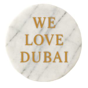 Posavasos de Mármol I Love Dubai, Elegantes y Personalizables, de Piedra Natural para Sala de Estar, Comedor, Bodas, Mesas de Café - Product Image 4
