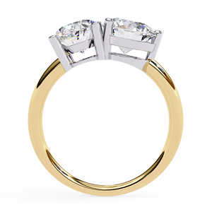 Modern twin oval <b>diamond</b> <b>ring</b> showcasing side by side brilliance for luxury engagement and fine jewelry collections - Product Image 4