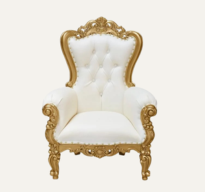 Fauteuil noir classique royal fait main, durable, avec cadre en bois d'acajou sculpté à l'or, pour appartement et hôtel - Product Image 1