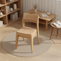 Chaise de salle à manger moderne en bois massif avec revêtement en cuir PU, empilable et portable, design écologique pour la maison, le bureau et les événements