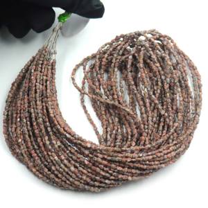 ลูกปัดเพชรแชมเปญธรรมชาติแบบไม่เจียระไน ขนาด 2-4 มม. รับรองโดย CMA สร้อยคอแบบดิบหลากสีสำหรับทำเครื่องประดับ ราชสถาน - Product Image 3