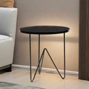 Table d'appoint moderne à dessus rond pieds abstraits en fer pour salon chambre café assemblé meubles de maison pour appartement utilisation à l'hôpital - Product Image 1