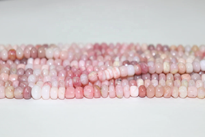 ลูกปัดโอปอลสีชมพูธรรมชาติเม็ดกลมเรียบลูกปัดโอปอลสีชมพูเงาขนาด7มม. - Product Image 3