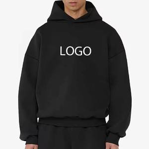 Sweat-shirt à capuche unisexe en coton surdimensionné, pull décontracté streetwear en molleton épais, personnalisable avec logo, vente en gros - Product Image 5