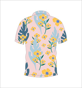 เสื้อโปโลพิมพ์ลายดอกไม้สีเหลืองสำหรับผู้ชาย แขนสั้น สวมใส่สบายๆ ในฤดูร้อน เหมาะสำหรับเล่นกอล์ฟ เสื้อโปโลน้ำหนักเบา มีปก แฟชั่น - Product Image 6