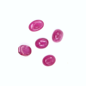 พลอยทับทิมธรรมชาติจากกรุงเทพฯ ทรงคาโบชองรูปไข่ ขนาด 3x4 มม. พลอยทับทิมธรรมชาติแบบหลวมสำหรับทำเครื่องประดับ พร้อมใช้งาน - Product Image 4