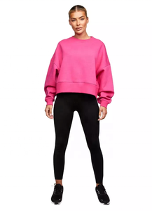 Sudadera con Capucha de Manga Larga para Mujer, Color Sólido, Estilo Deportivo Urbano, Tejido Transpirable Antiarrugas, Hip Hop, ODM - Product Image 1