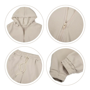 Ensemble de vêtements pour femmes 3 pièces, sweat à capuche doublé en polaire, débardeur sans manches et pantalon de survêtement sportif - Product Image 6