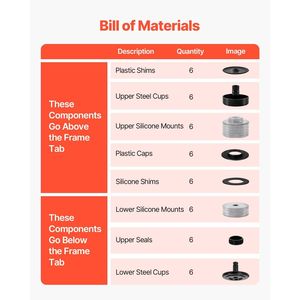 Kit di Sostituzione Rapida per Boccole di Montaggio Sospensioni per Camion F250 F350 Super Duty 2008-2016, 48 Pezzi in Silicone Durevole - Product Image 3