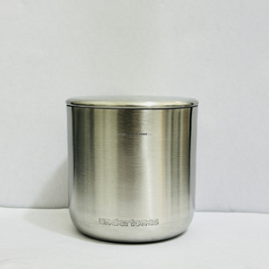 Stainless Steel Unique <b>Empty</b> Candle <b>Jars</b> 13.5 OZ Lid Brushed Finish & Custom Logo Handmade Luxury Metal Candle Holder With Lids - Product Image 1