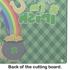 Tabla de cortar de vidrio templado decorativo del Día de San Patricio Golden Retriever dorado de gran tamaño, utensilios de cocina para servir - Product Image 5