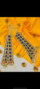 ชุดเครื่องประดับงานฝีมือราชวงศ์ประดับด้วยลูกปัดมุกและจี้ทองคำ สำหรับผ้าคลุมส่าหรีและชุดเจ้าสาว - Product Image 2