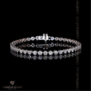 Nuevo Diseño de Brazalete de Diamantes Cultivados en Laboratorio con Corte Brillante, Estilo Bisel, Oro de 10/14/18 Quilates, Certificado IGI, para Mujer, India - Product Image 5