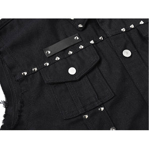 Gilet en jean sans manches pour homme, style punk gothique, avec rivets, best-seller 2026 - Product Image 4
