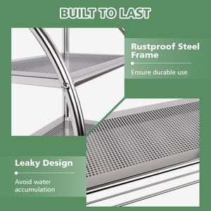 Portasciugamani da Bagno a Parete a 2 Livelli con 2 Barre Appendiasciugamani - Product Image 6