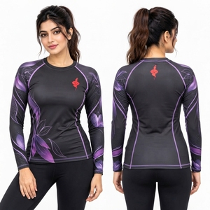 Moisture Wicking Athletic <b>Shirt</b> <b>Women</b> Rash Guard Long Sleeve Breathable Quick Dry Performance Sportswear <b>for</b> <b>Swimming</b> Surfing - Product Image 6
