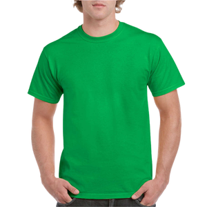 Camiseta de Manga Corta Verde para Hombre, 100% Algodón, Cuello Redondo, Corte Regular, Color Sólido, Diseño Liso - Product Image 2