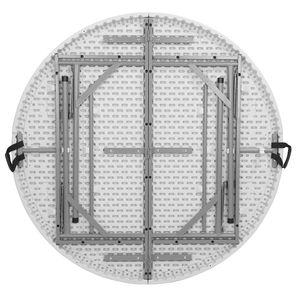 <b>White</b> XH 48inch/32inch <b>Round</b> Folding Utility <b>Table</b> for Outdoor Use Stylish <b>White</b> Folding <b>Table</b> for Patio or Garden - Product Image 5