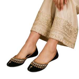 Designer Pakistani Khussa Ladies Pumps Traditional Handmade Embroidered Flats Elegant Wedding Ethnic Shoes Wholesale - Product Image 1