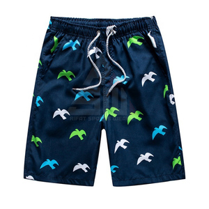 Shorts de plage brillants pour hommes 100% coton, taille élastique, légers, respirants, séchage rapide, écologiques, coupe ample, décontractés - Product Image 2