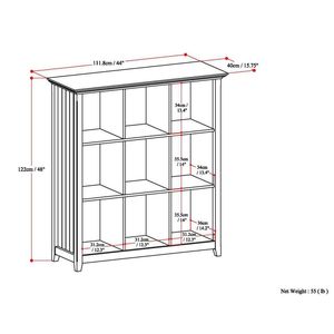 Bibliothèque et unité de rangement Acadian 9 Cube en couleur noire - Product Image 6