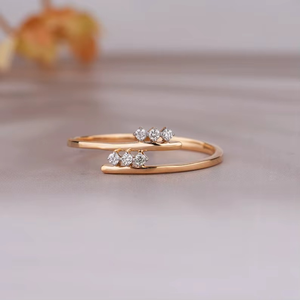 Dainty Statement 925 Silver Yellow Gold Women's Classic <b>Ring</b> with White Moissanite IGI Certified Engagement & Anniversary Gift - Product Image 4