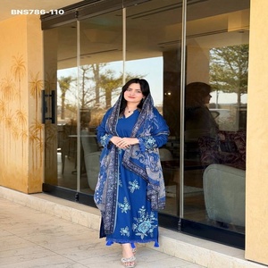 Conjunto de Salwar-Suit y Dupatta de Rayón y Algodón con Bordado, Excelente Calidad, para Uso Ocasional, Nueva Variedad, Venta al Por Mayor - Product Image 1