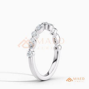 925 Sterling <b>Silver</b> Marquise Moissanite <b>Ring</b> Lab Grown Diamond Wedding Band Fine Jewelry Women USA Bridal Luxe - Product Image 5