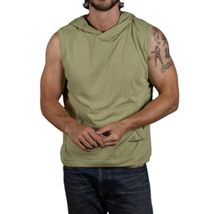 Débardeur de sport moderne sans manches pour homme, respirant, léger, doux, séchage rapide, style vintage, avec logo brodé sur le devant - Product Image 1