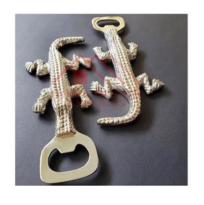 Venta caliente abrebotellas de cocodrilo Decoración de mesa de aluminio plateado único para bodas Navidad llamativo boda Navidad - Product Image 1