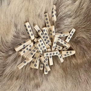 Handmade Bone <b>Dice</b> <b>Set</b> – Viking Dot D6, Medieval Gaming (Qty 5) - Product Image 1