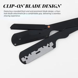 Barber Razor Classic Quality Shaving Razor Folding Safety Razor <b>Edge</b> Barber Razor Stainless Steel Vintage Shaving <b>Tool</b> - Product Image 6