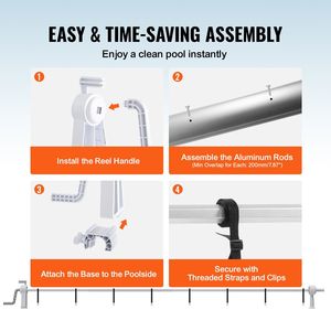 Enrollador de cubierta solar de aluminio de 20 pies para piscinas, con PVC y PC, compatible con piscinas de 3 x 20 pies de ancho - Product Image 5