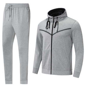 High Quality Custom Men Pullover Tracksuits <b>Set</b> 100% Cotton Eco-Friendly Waterproof Windproof Workout Wholesale Customized - Product Image 2