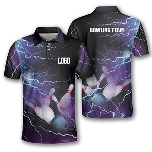 T-shirts de golf pour hommes de haute qualité, grande taille, jersey sport avec logo brodé, chemises de bowling personnalisées à manches courtes, motif imprimé - Product Image 1