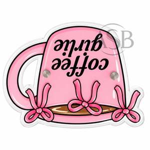 Tablero de extensión de pestañas con imanes Coffee Bow Cup, sostenible, estético, con logotipo personalizado, en forma de taza - Product Image 2