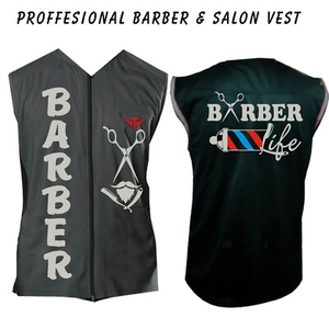 Veste de barbier sans manches de haute qualité professionnelle, couleur personnalisée, 2 poches, fermeture éclair unidirectionnelle, taille personnalisée - Product Image 6