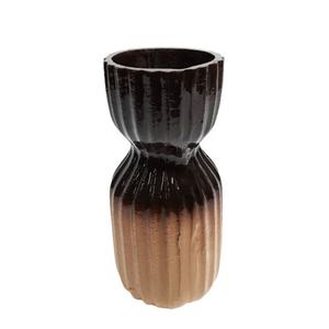 Florero de Metal de aluminio para decoración del hogar, maceta de estilo moderno esmaltada de dos tonos para mesa, a granel - Product Image 2