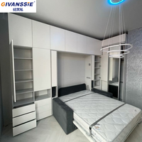 Vente en Gros : Lit Escamotable Mural Moderne Vertical Pliable Sur Mesure, Gain de Place, Style Chaud avec Étagère