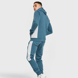 Survêtement en polaire surdimensionné pour hommes, pantalon de survêtement à capuche avec fermeture éclair, costume de jogging, vêtements de sport de fitness, tenue d'entraînement - Product Image 2
