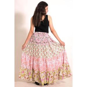 Cotton Printed <b>Patchwork</b> Boho <b>Skirt</b> Handmade Indian Maxi <b>Skirt</b> Comfortable Festival & Beach Wear - Product Image 4