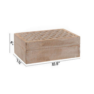 Cofre de Madera Económico para Recuerdos Personales, Recuerdos de Boda, Joyas, Regalos Especiales con Acabado Rústico Hecho a Mano por Aaliyan Impex - Product Image 4