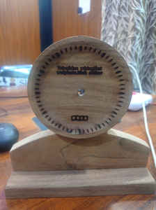 Dessous de verre en bois d'acacia Lampe de table Horloge Tasse en bois d'acacia Dessous de verre en bois pour café, thé et bière Logo personnalisé - Product Image 4