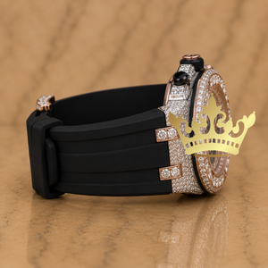 Custom Classic Fashion Luxury Moissanite Men's Full Diamond Stainless Steel Quartz <b>Wristwatch</b> 10 Bar Water Resistant - Product Image 2